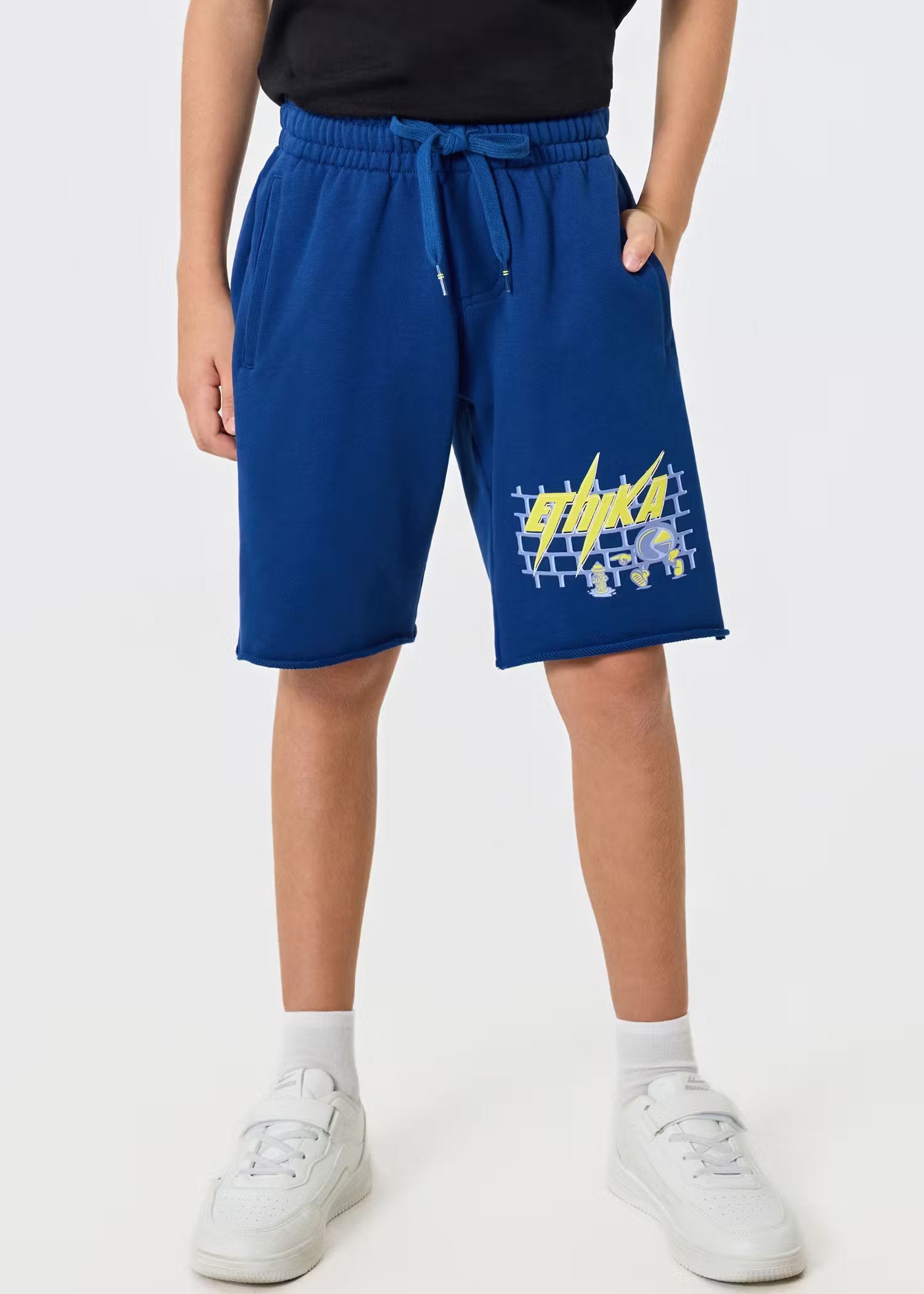 Ethika Boys Bolt Camo Raw Edge Short