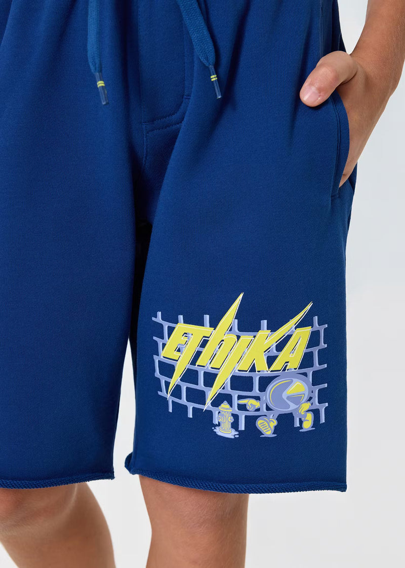 Ethika Boys Bolt Camo Raw Edge Short