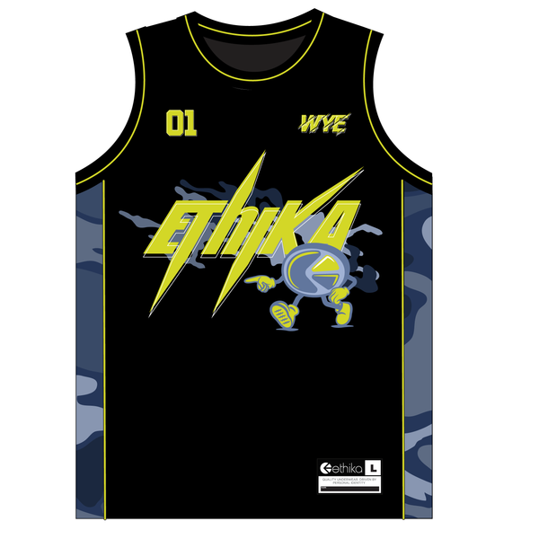 Ethika Boys Bolt Camo Basketball Jersey