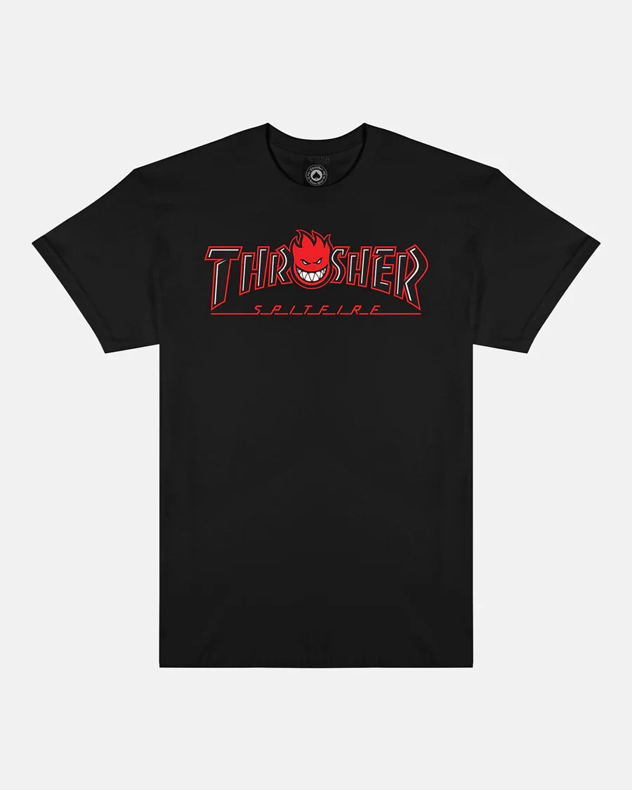 Thrasher X Spitfire Big Head Tee - Black