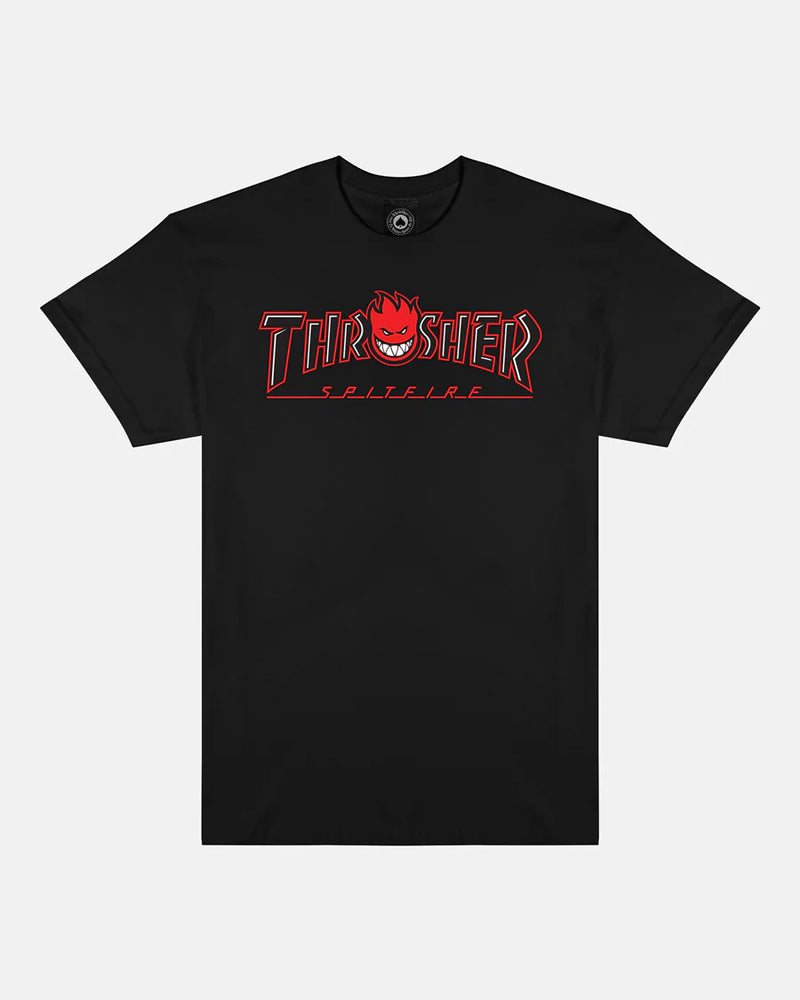 Thrasher X Spitfire Big Head Tee - Black