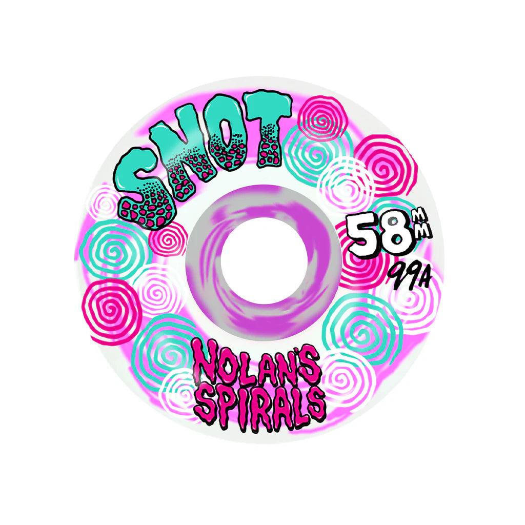 SNOT WHEELS 52 99 NOLAN SPIRALS WIDE BOYS PINK/WHITE