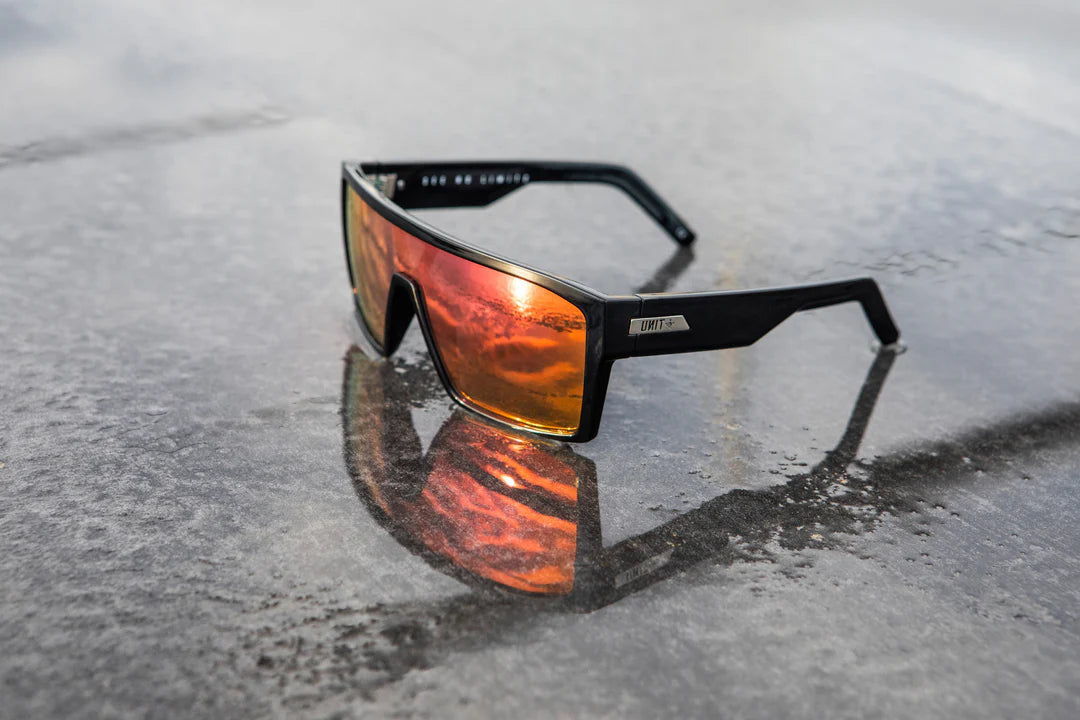 Unit Command Polarised Sunglasses - Black / Purple / Orange