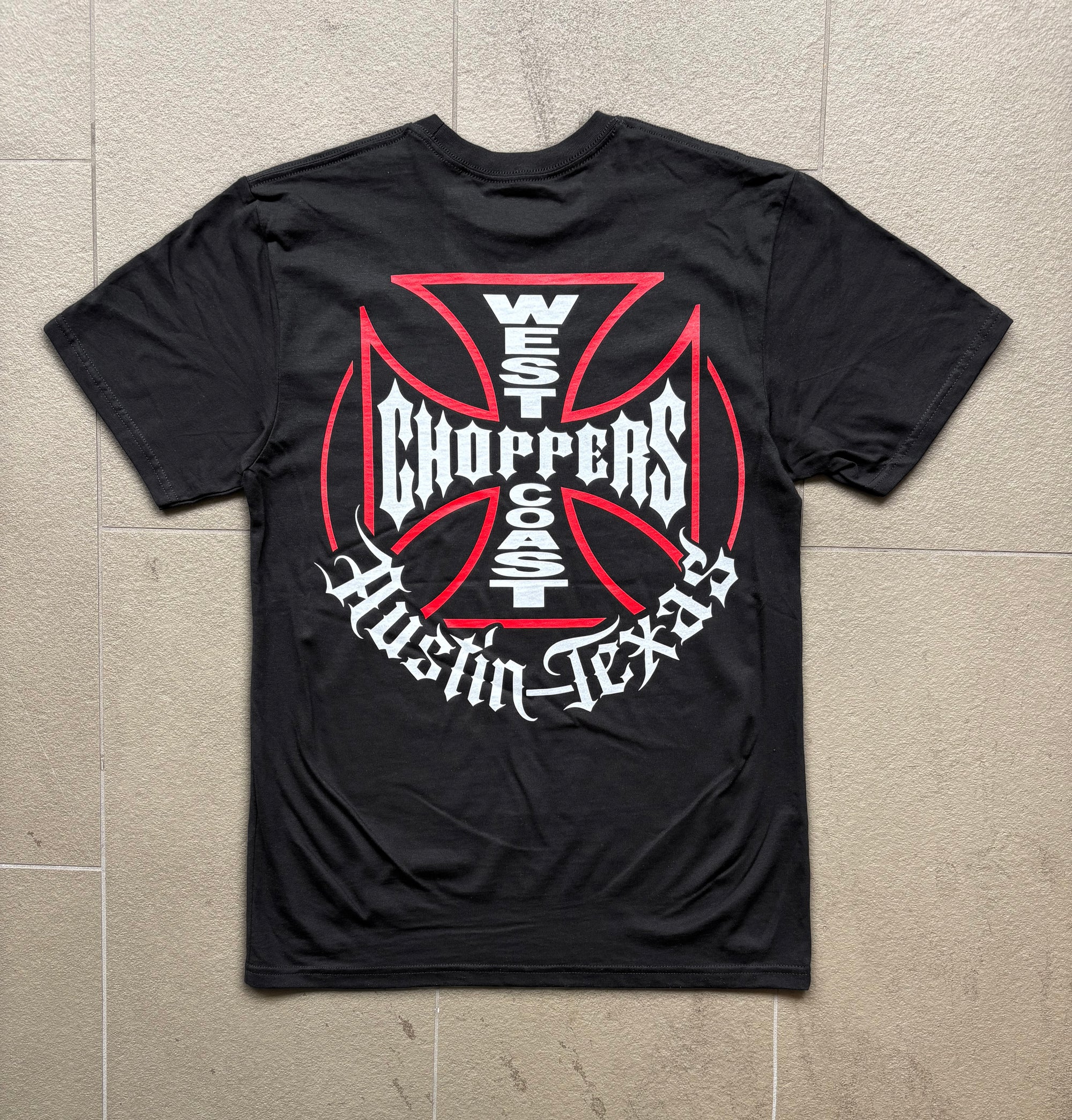 West Coast Choppers Circle Cross Tee - Black