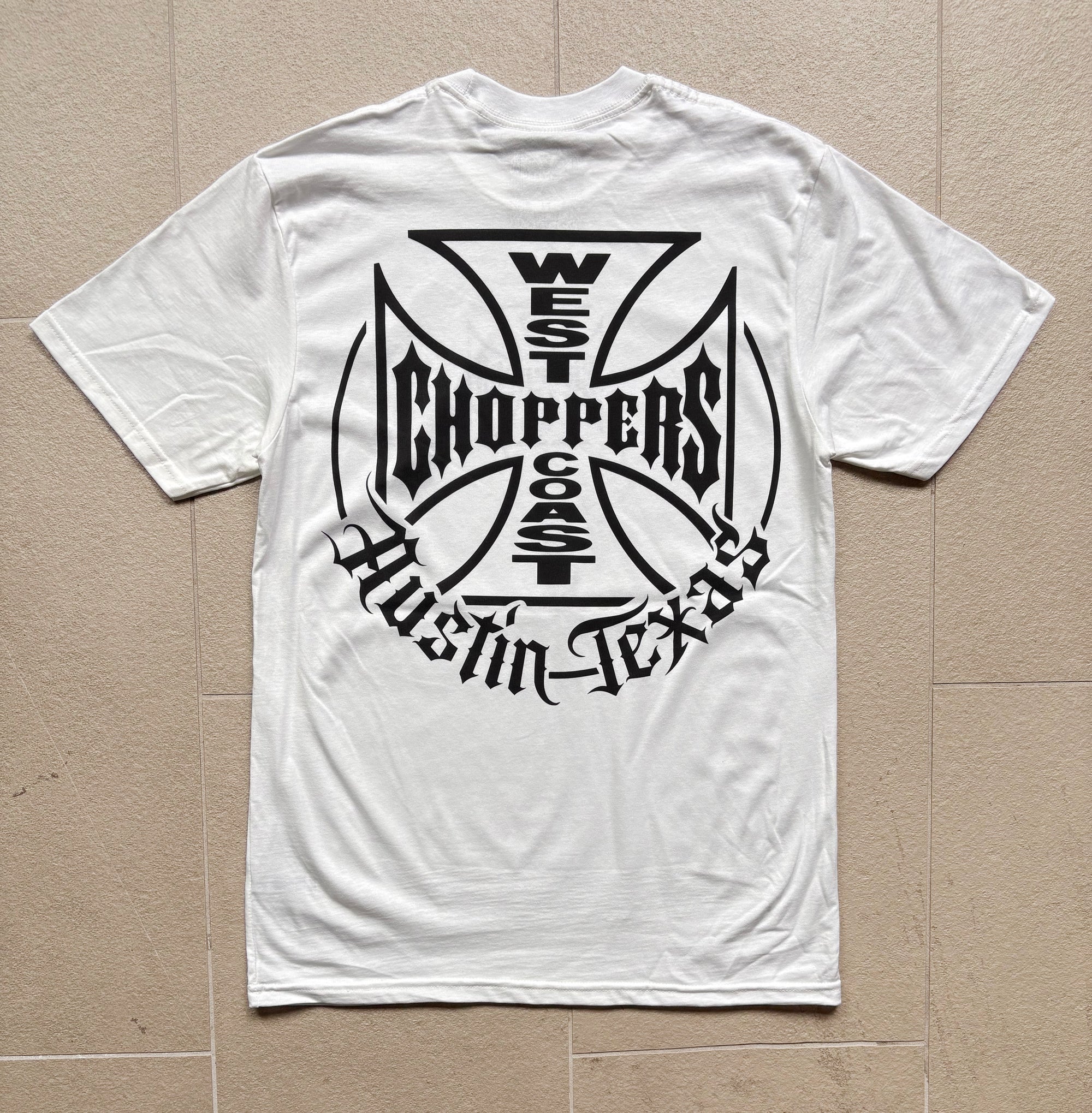 West Coast Choppers Circle Cross Tee - White