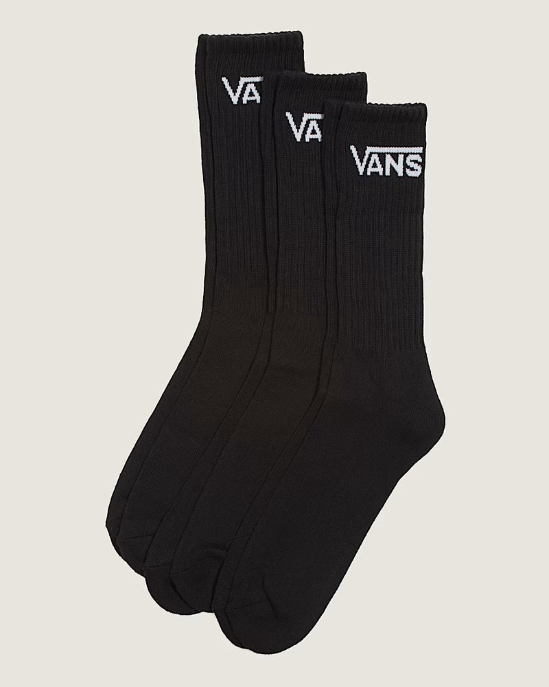 Vans Classic Crew Socks 3 Pack - Black