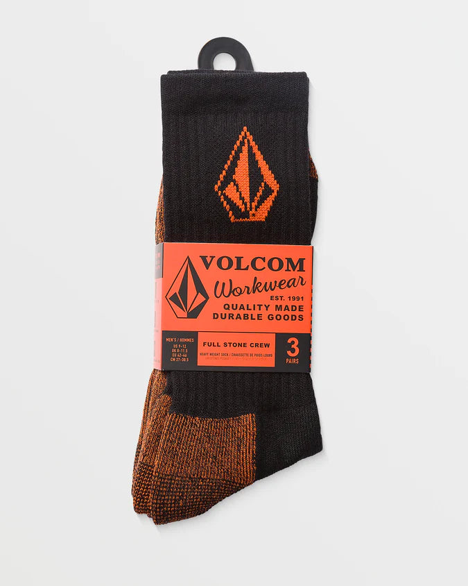 Volcom Workwear Socks 3 Pack - Black