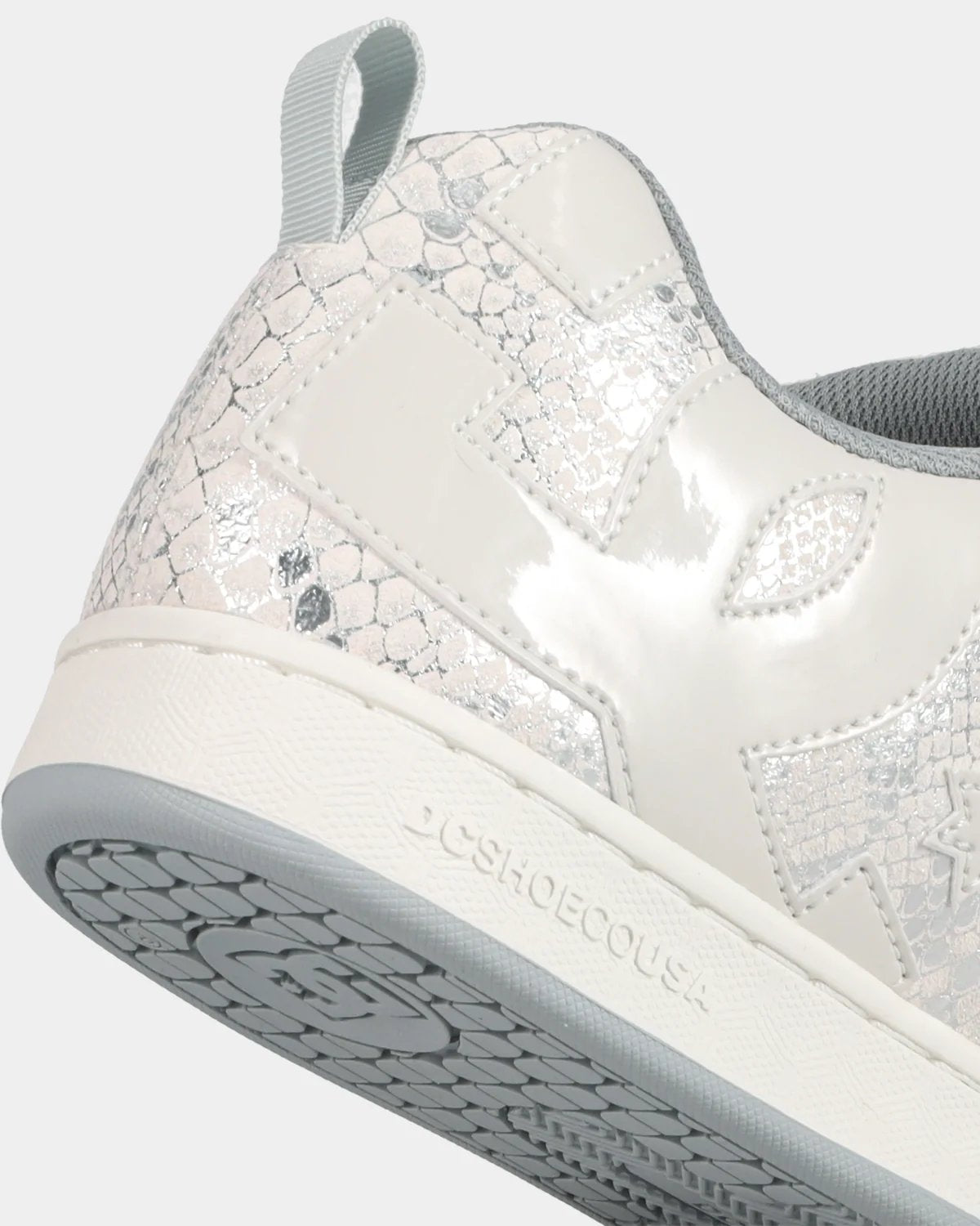 DC Womens Court Graffik - Lily White/Grey/Metallic Silver