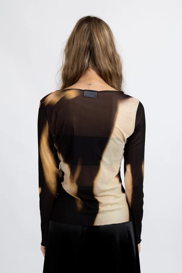 Federation Iris Long Sleeve Top - Black