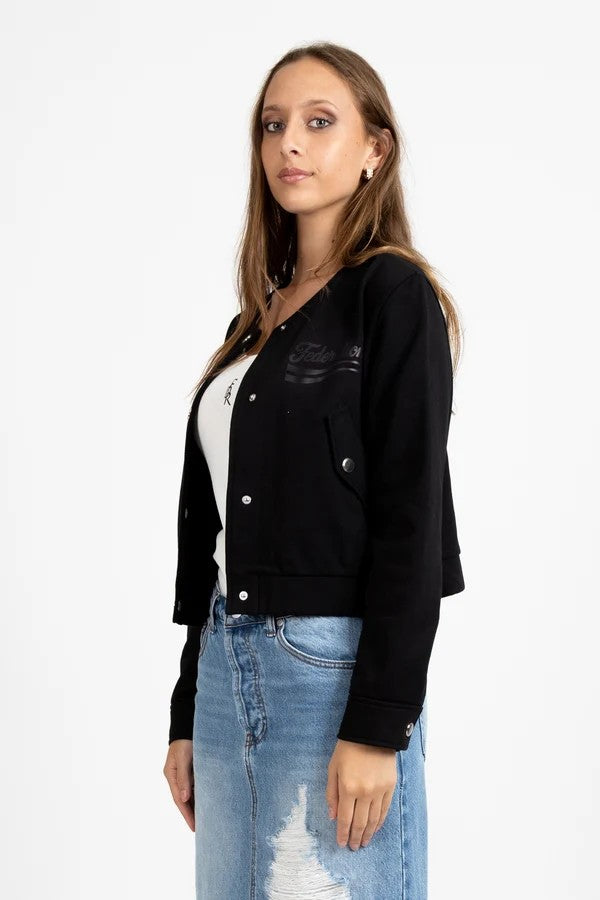 Federation Coco Jacket - Lil Fed Swoosh - Black