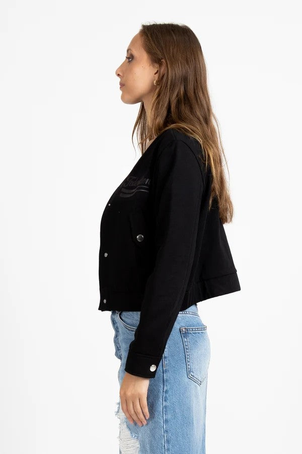 Federation Coco Jacket - Lil Fed Swoosh - Black