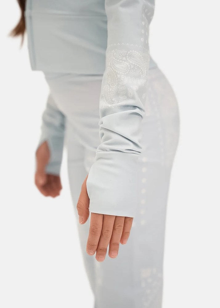 Ethika Girls Fitted Ice Paisley Crop Zip Pullover