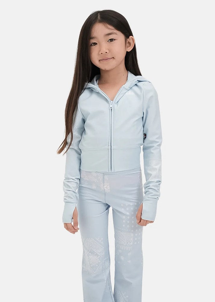 Ethika Girls Fitted Ice Paisley Crop Zip Pullover