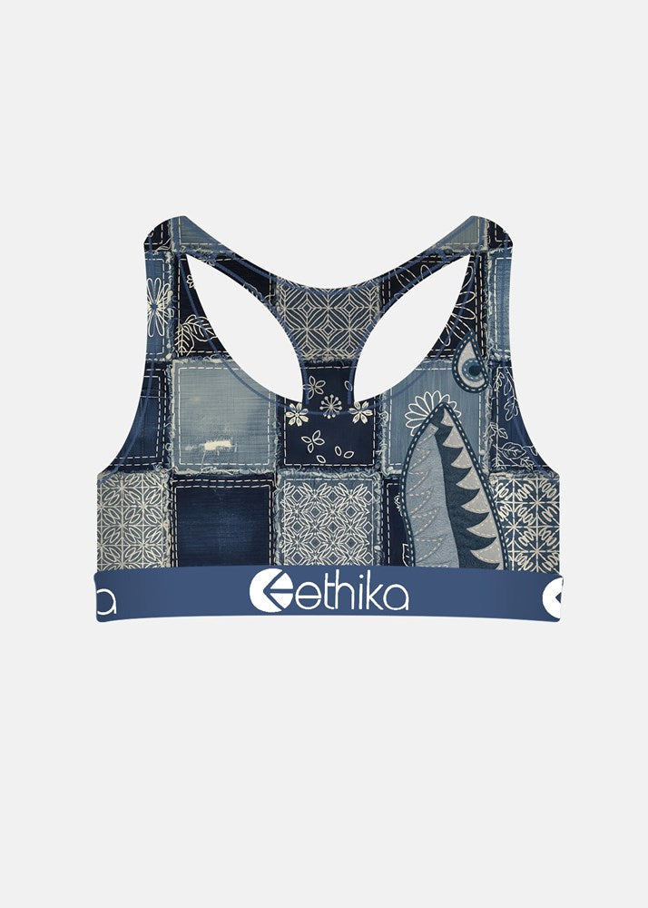 Ethika Girls Bomber Sashiko Sports Bra