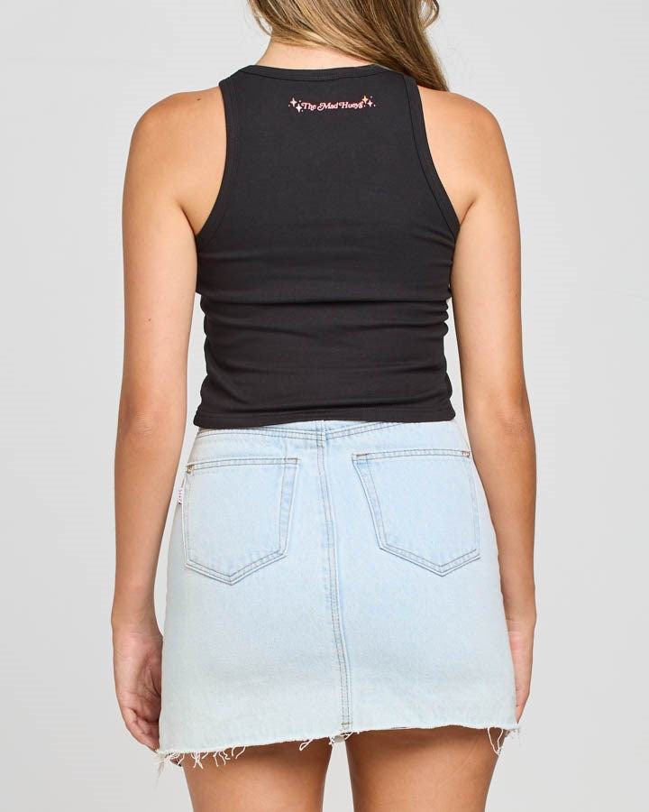 The Mad Hueys Foxy Moron Womens Crop Tank