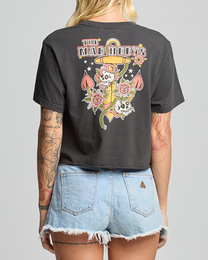 The Mad Hueys SKULL TATTOO | WOMENS CROP SS TEE