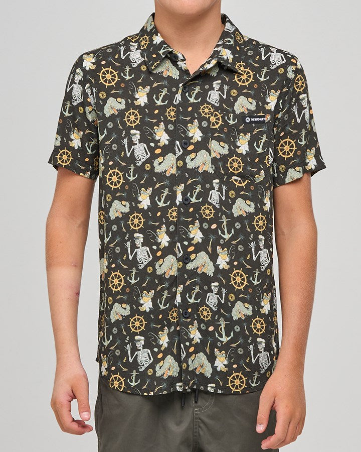 The Mad Hueys CROC CAPTAIN | YOUTH SS WOVEN SHIRT