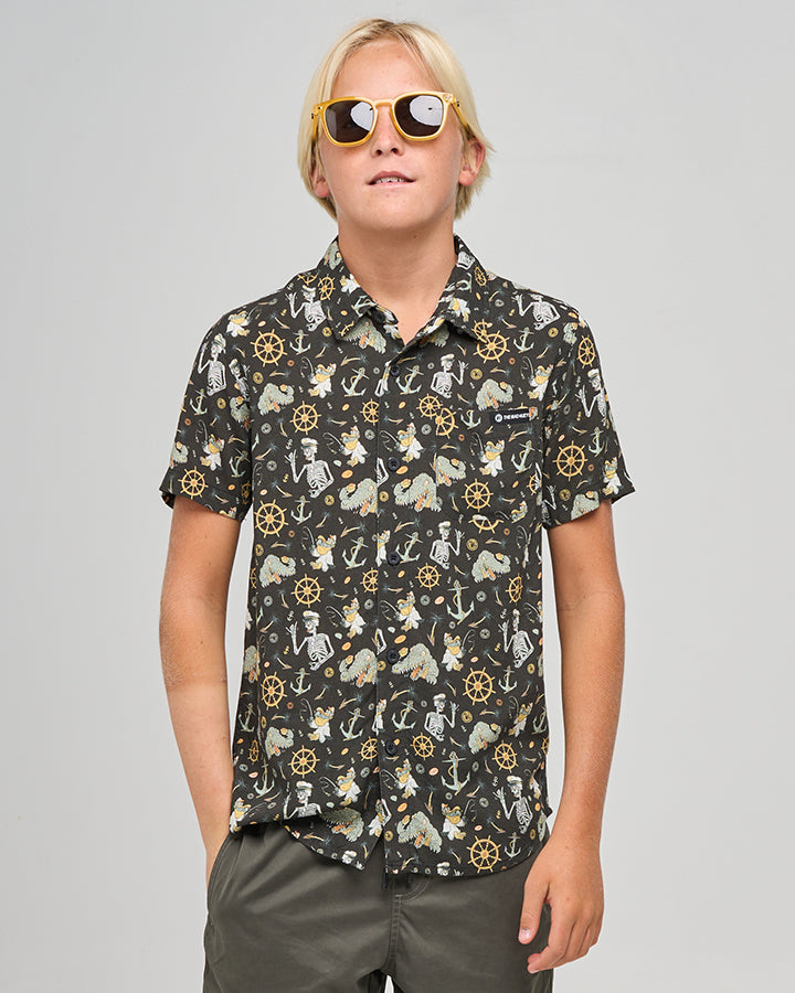 The Mad Hueys CROC CAPTAIN | YOUTH SS WOVEN SHIRT