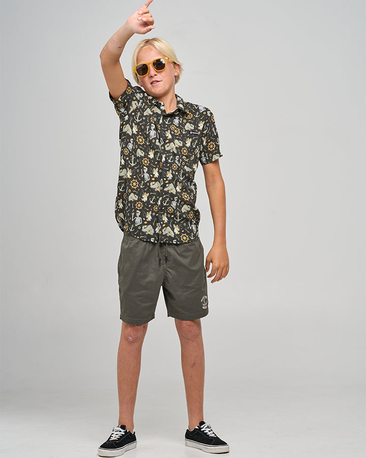 The Mad Hueys CROC CAPTAIN | YOUTH SS WOVEN SHIRT