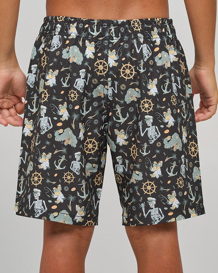 The Mad Hueys CROC CAPTAIN | YOUTH 15" SWIM VOLLEY SHORT