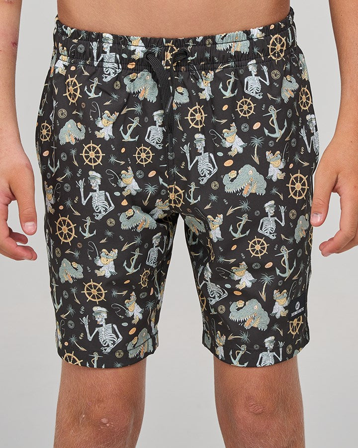 The Mad Hueys CROC CAPTAIN | YOUTH 15" SWIM VOLLEY SHORT