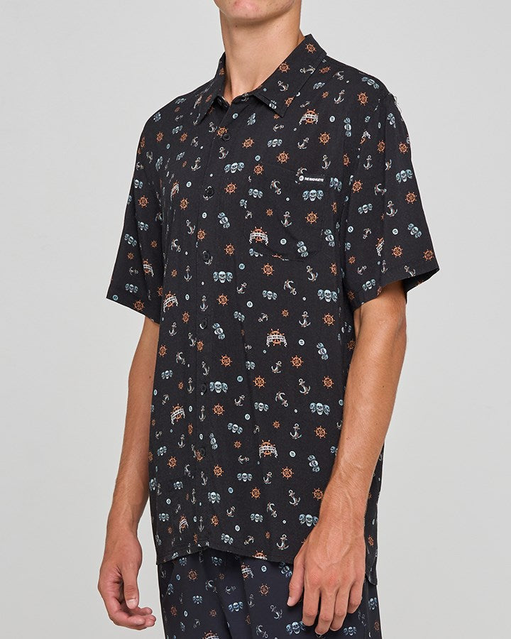 The Mad Hueys TRIPLE ANCHOR | SS WOVEN SHIRT