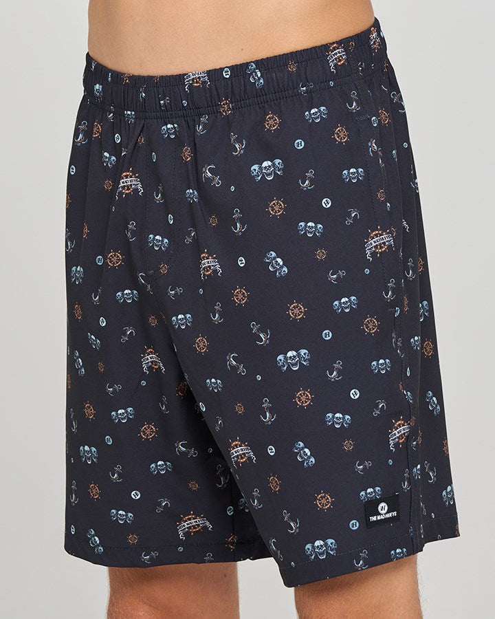 The Mad Hueys TRIPLE ANCHOR | 18" SWIM VOLLEY SHORT