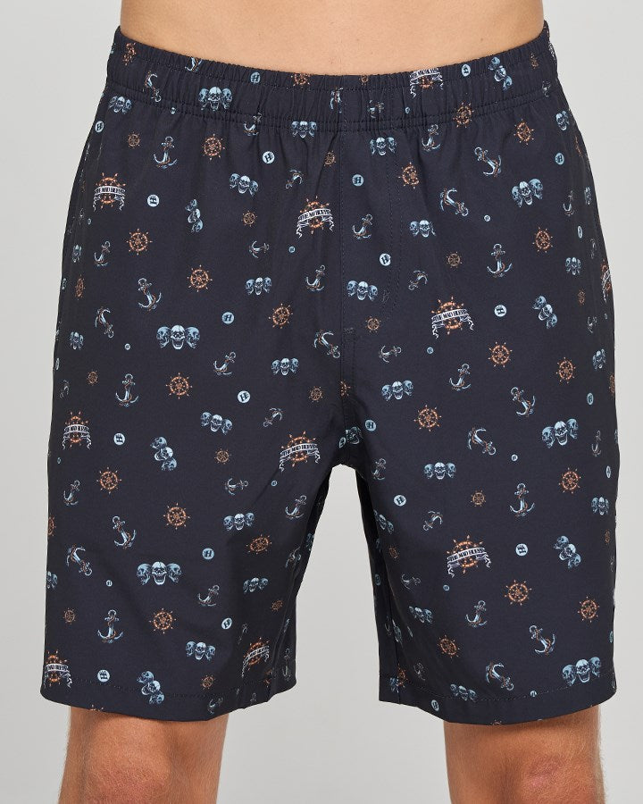 The Mad Hueys TRIPLE ANCHOR | 18" SWIM VOLLEY SHORT