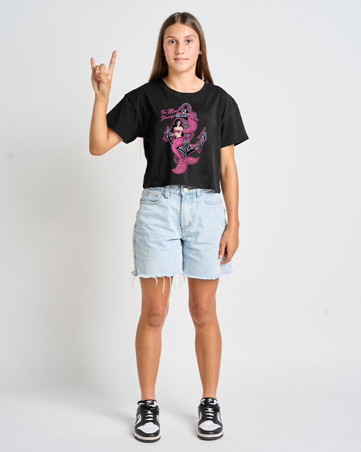 The Mad Hueys SEAHORSE | GIRLS BOXY SS TEE
