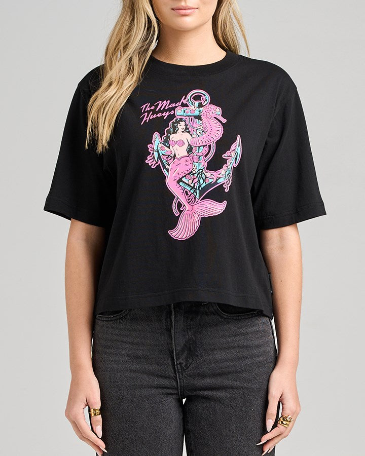The Mad Hueys SEAHORSE ANCHOR | WOMENS BOXY SS TEE