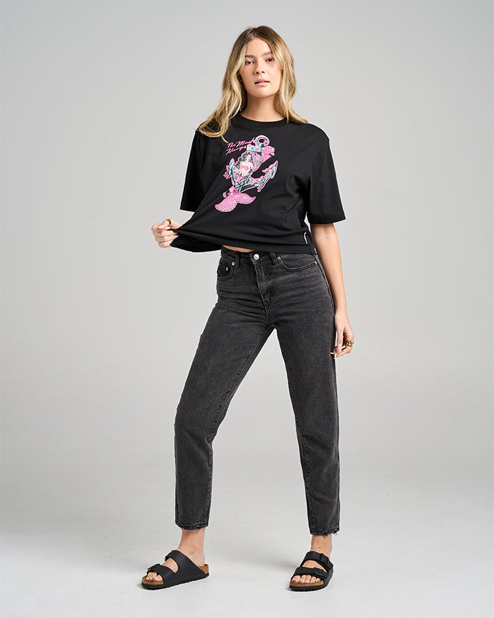The Mad Hueys SEAHORSE ANCHOR | WOMENS BOXY SS TEE