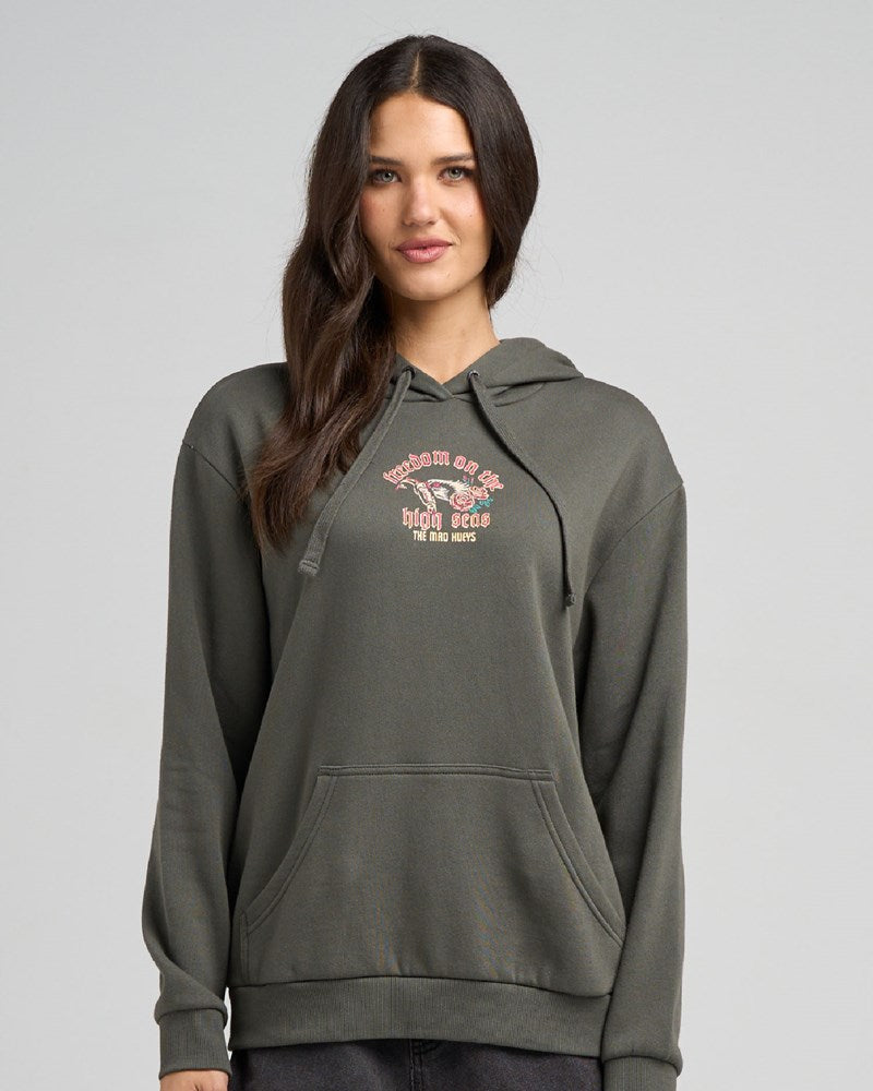 THE MAD HUEYS HIGH SEAS HUEYS |WOMENS HOODED PULLOVER