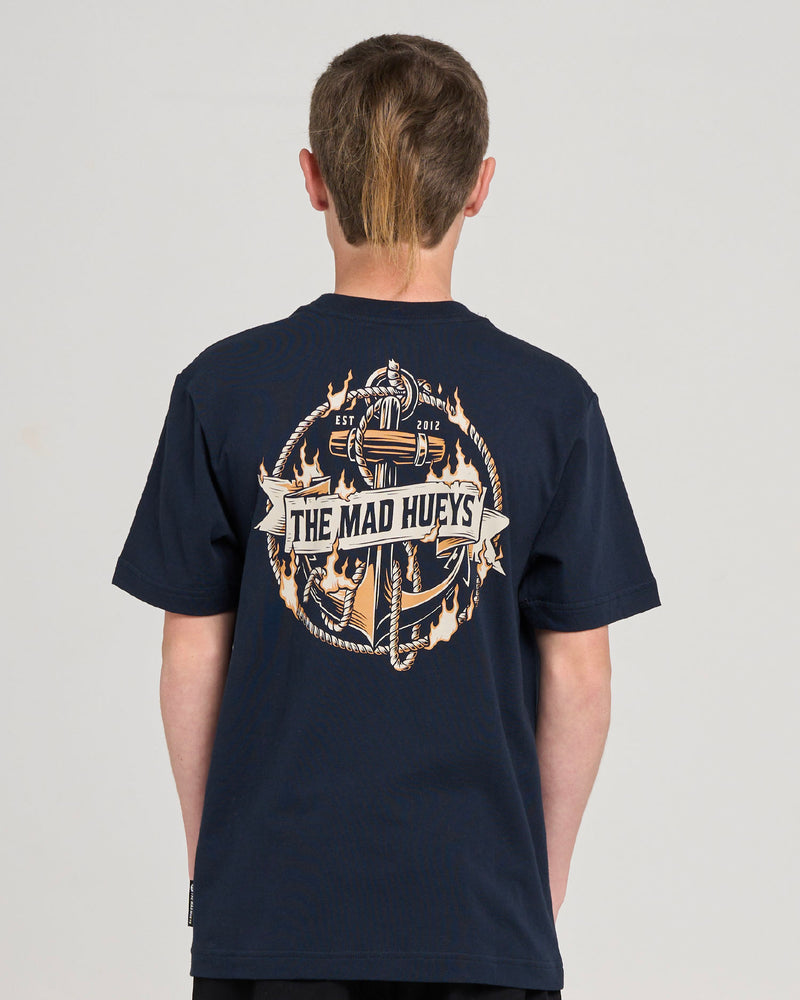THE MAD HUEYS FLAME ANCHOR | YOUTH SS TEE