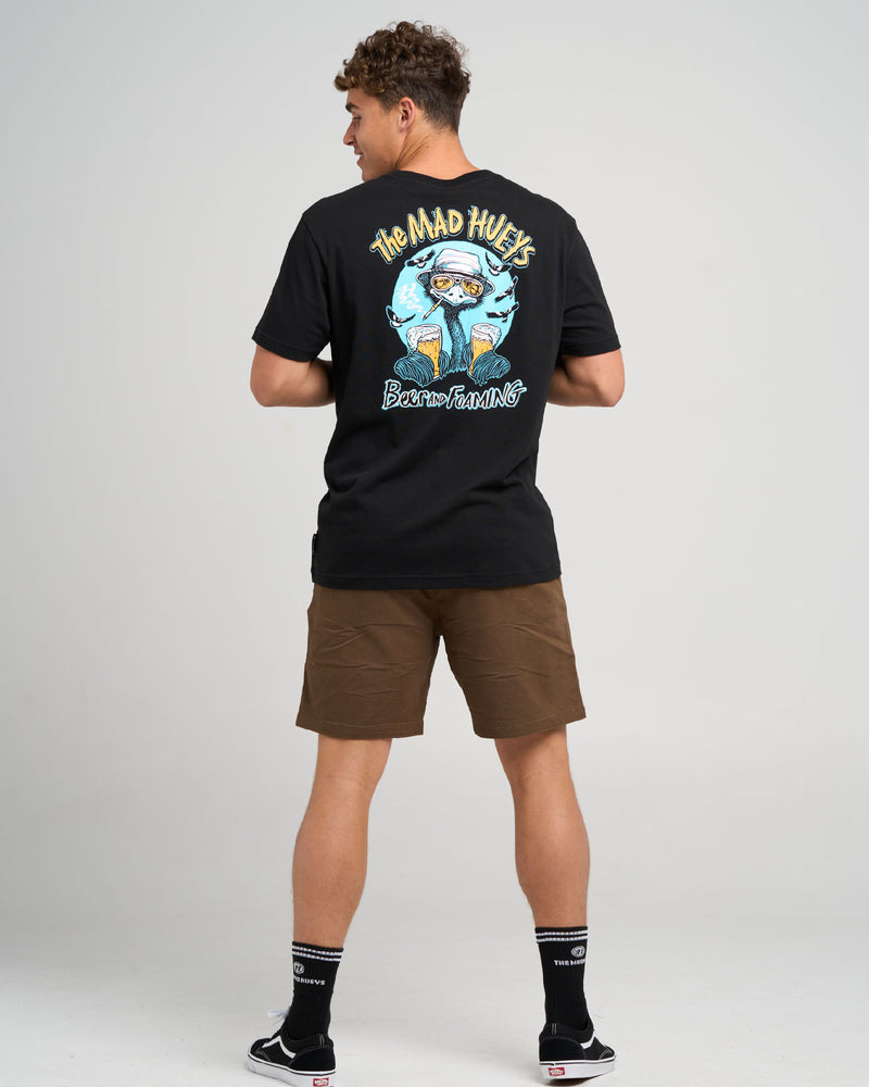 THE MAD HUEYS BEER AND FOAMING | SS TEE