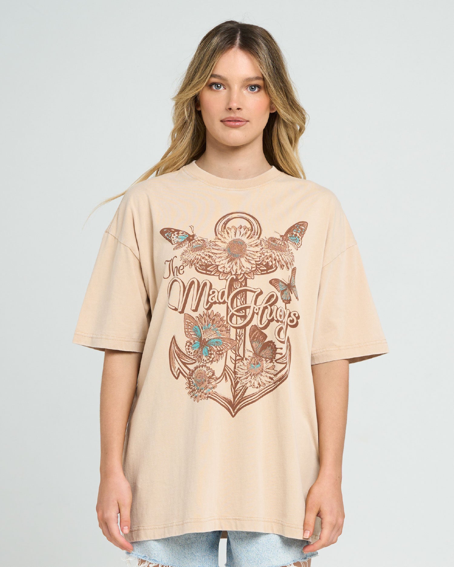 THE MAD HUEYS BUTTERFLY ANCHOR | WOMENS OVERSIZED TEE
