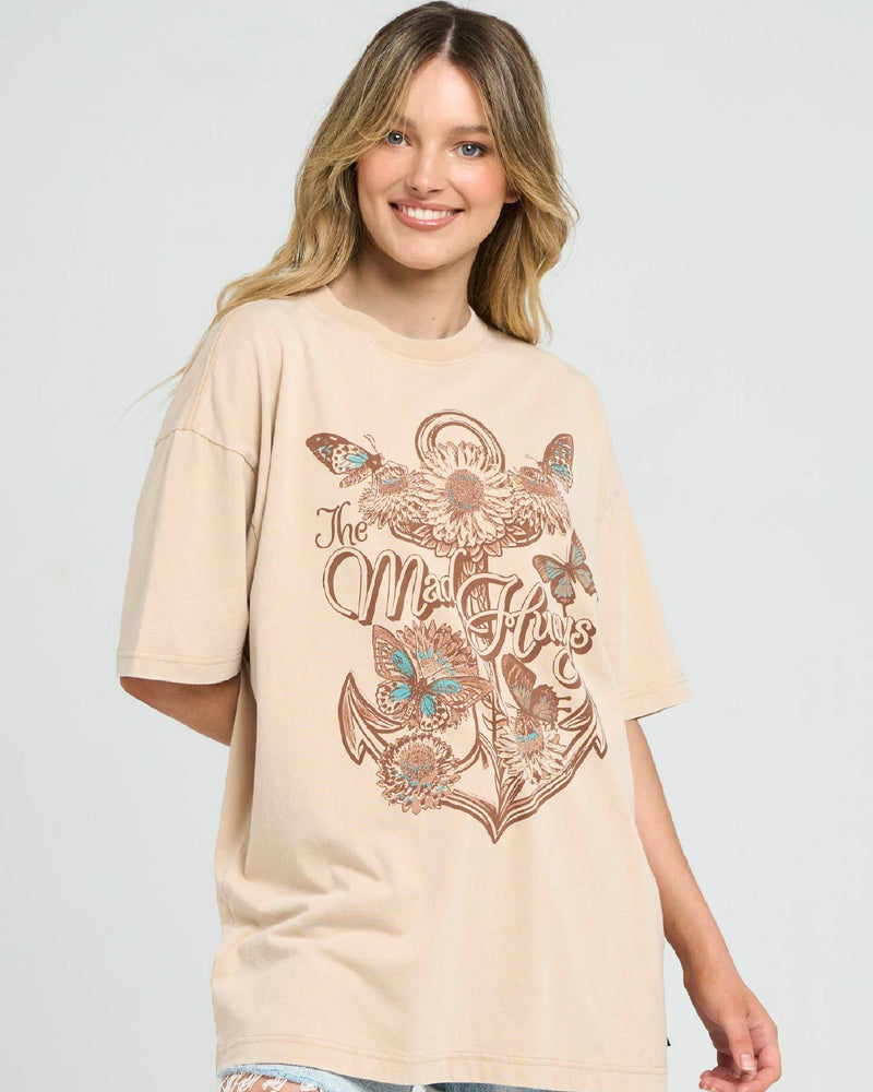 THE MAD HUEYS BUTTERFLY ANCHOR | WOMENS OVERSIZED TEE