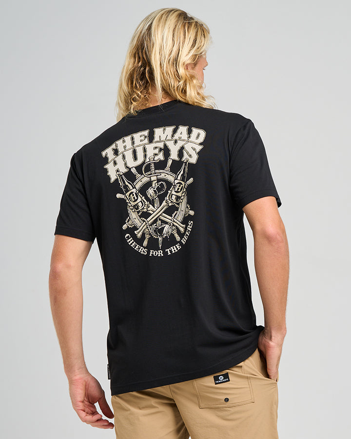 The Mad Hueys SHIP WHEEL BEERS | SS TEE