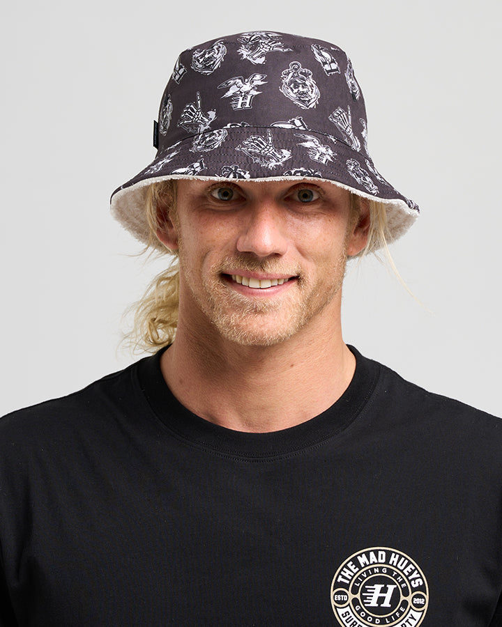 The Mad Hueys THE SAILOR ANCHOR | REVERSIBLE TERRY BUCKET HAT