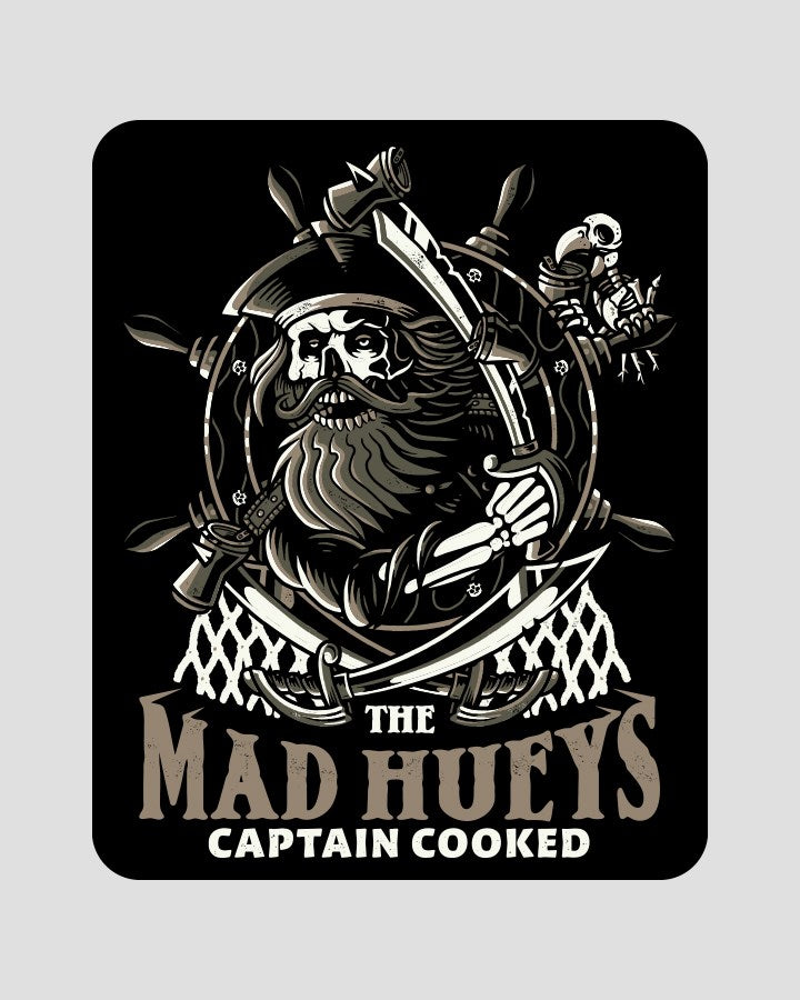 The Mad Hueys CAPTAIN SHIP FACED | STICKER