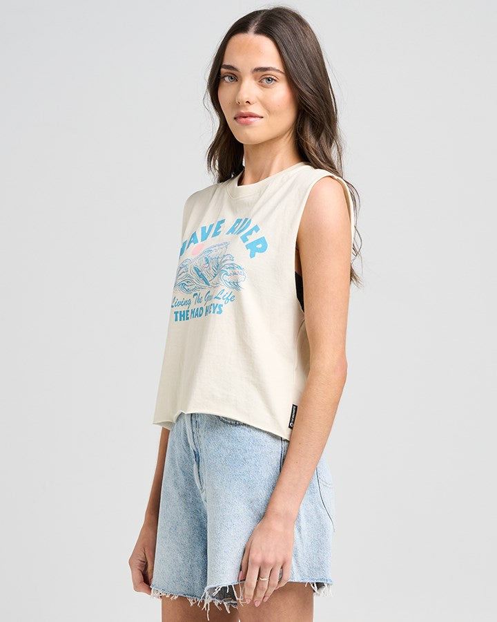 The Mad Hueys WAVE RIDER | WOMENS CROP MUSCLE