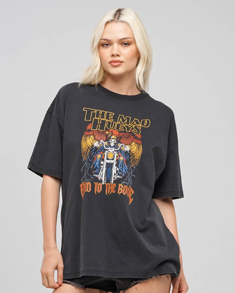 The Mad Hueys BAD TO THE BONE | WOMENS OVERSIZED TEE
