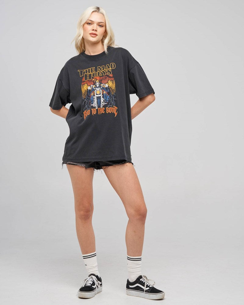 The Mad Hueys BAD TO THE BONE | WOMENS OVERSIZED TEE