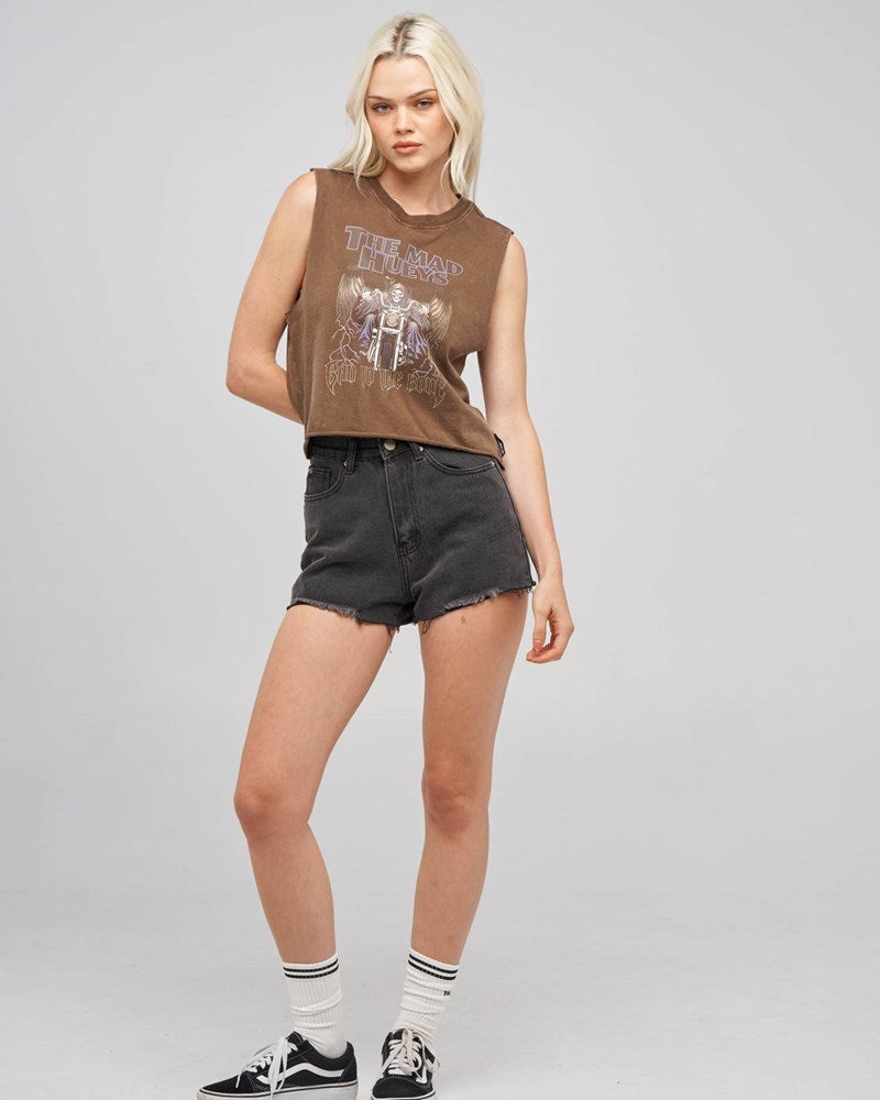 The Mad Hueys BAD TO THE BONE | WOMENS CROP MUSCLE