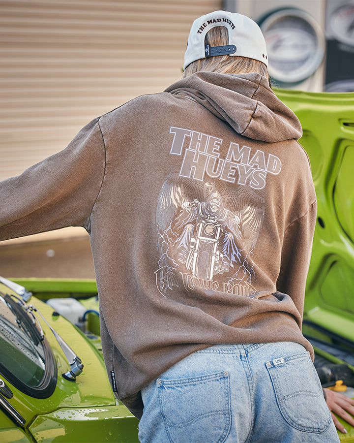 The Mad Hueys BAD TO THE BONE| WOMENS HOODED PULLOVER