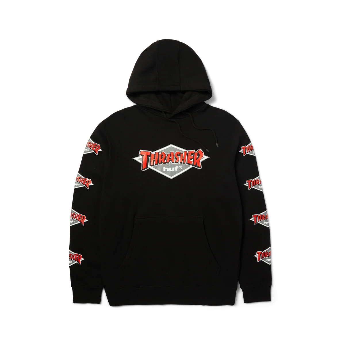 Huf X Thrasher Logo Hoodie - Black