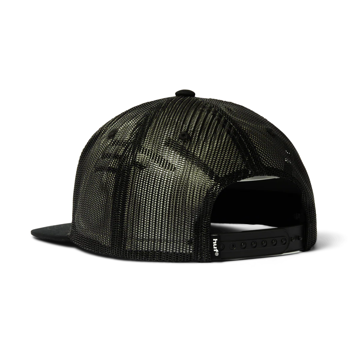 Huf X Thrasher Logo Twill Trucker - Black