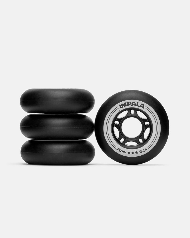 Impala Inline Wheel 4 Pack Black 70mm