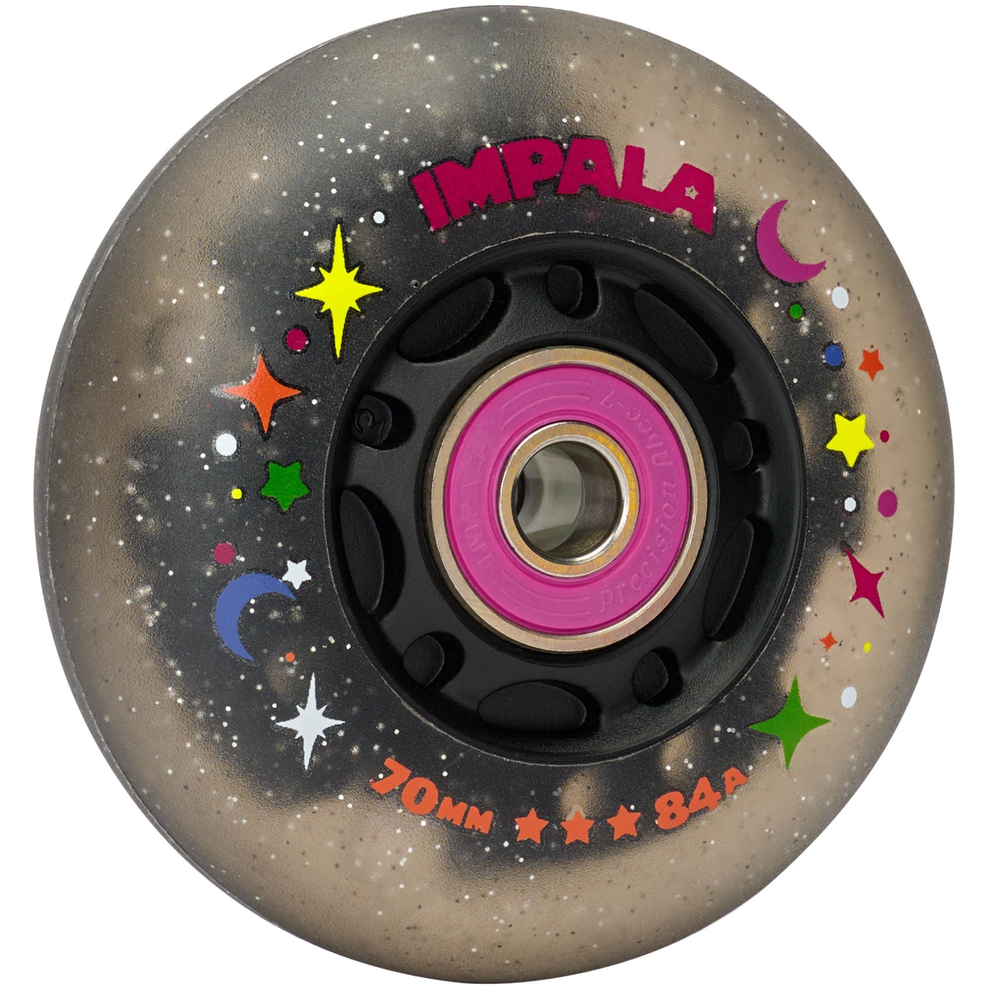 Impala 4 Pack Light Up Inline Wheels Black Twinkle