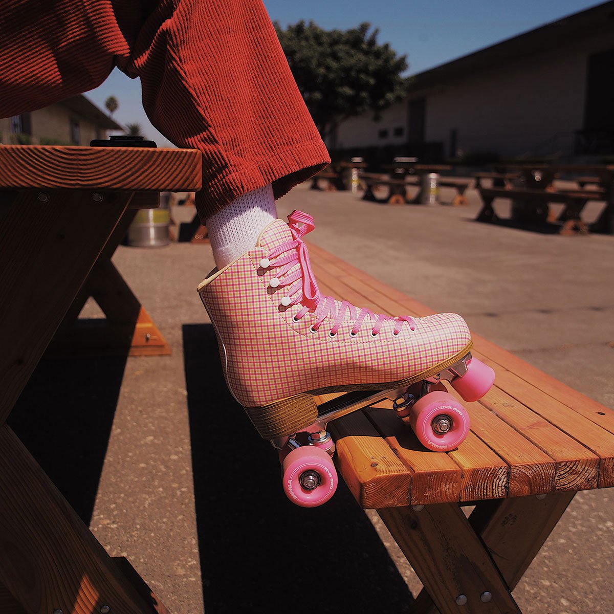 Impala Rollerskates Pink Tartan