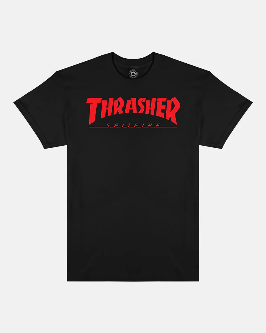 Thrasher X Spitfire Big Head Jake Tee - Black